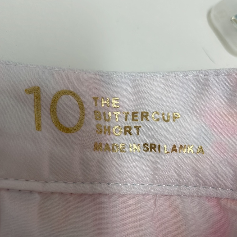 Lilly Pulitzer Buttercup Shorts Too Much Bubbly Pink & Blue Scalloped Size 10 - Picture 6 of 9